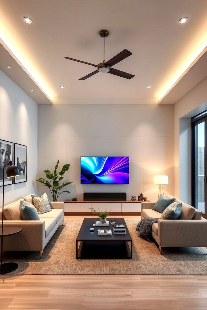 Smart Home Features - 22 Modern Living Room Ideas