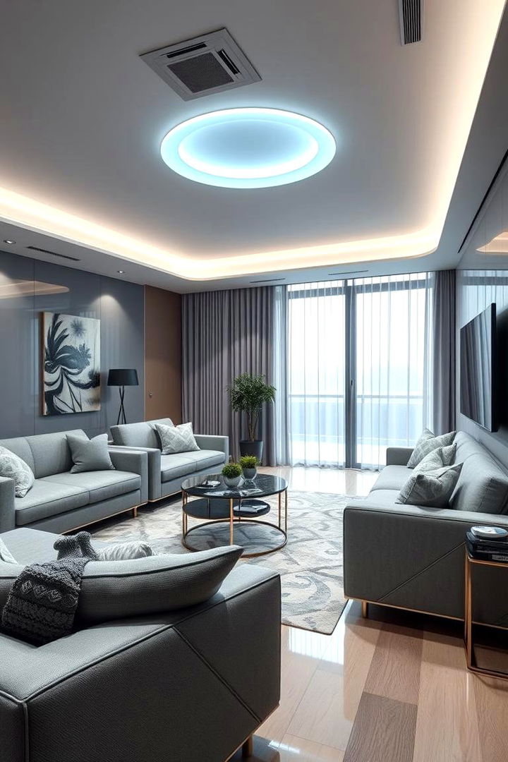 Smart Home Gray Living Room - 22 Gray Living Room Ideas