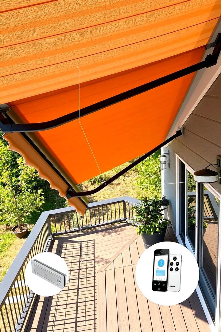 Smart Home Integrated Awning - 22 Deck Awning Ideas