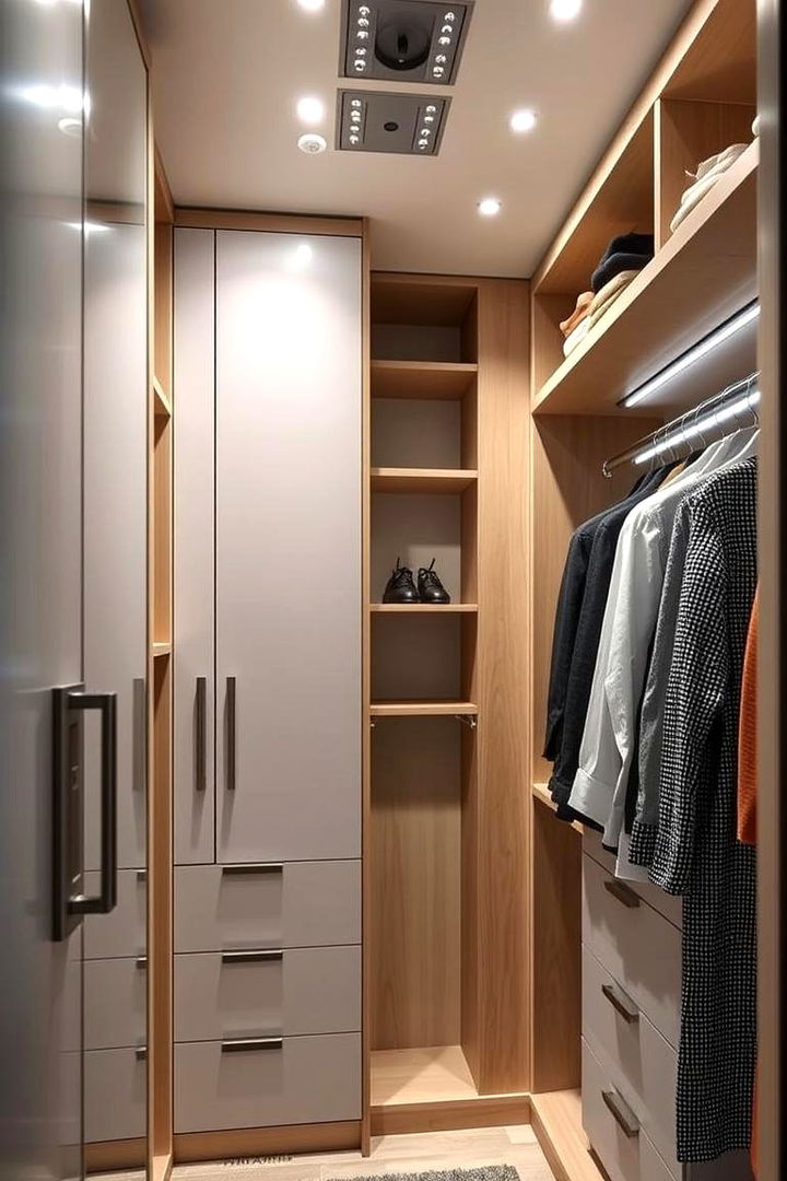 Smart Home Integrated Closet Lights - 22 Closet Lighting Ideas