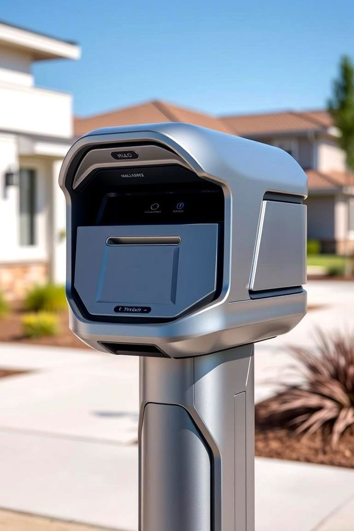 Smart Home Integrated Mailbox Post - 22 Mailbox Post Ideas