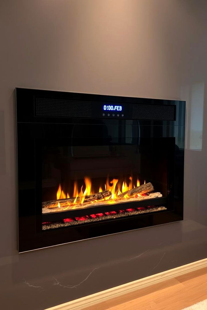 Smart Home Integration - 22 Floor to Ceiling Fireplace Ideas
