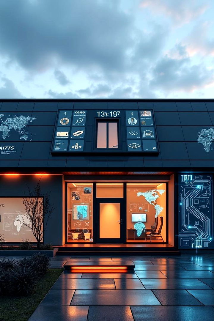 Smart Home Integration - 22 houses with black roofs