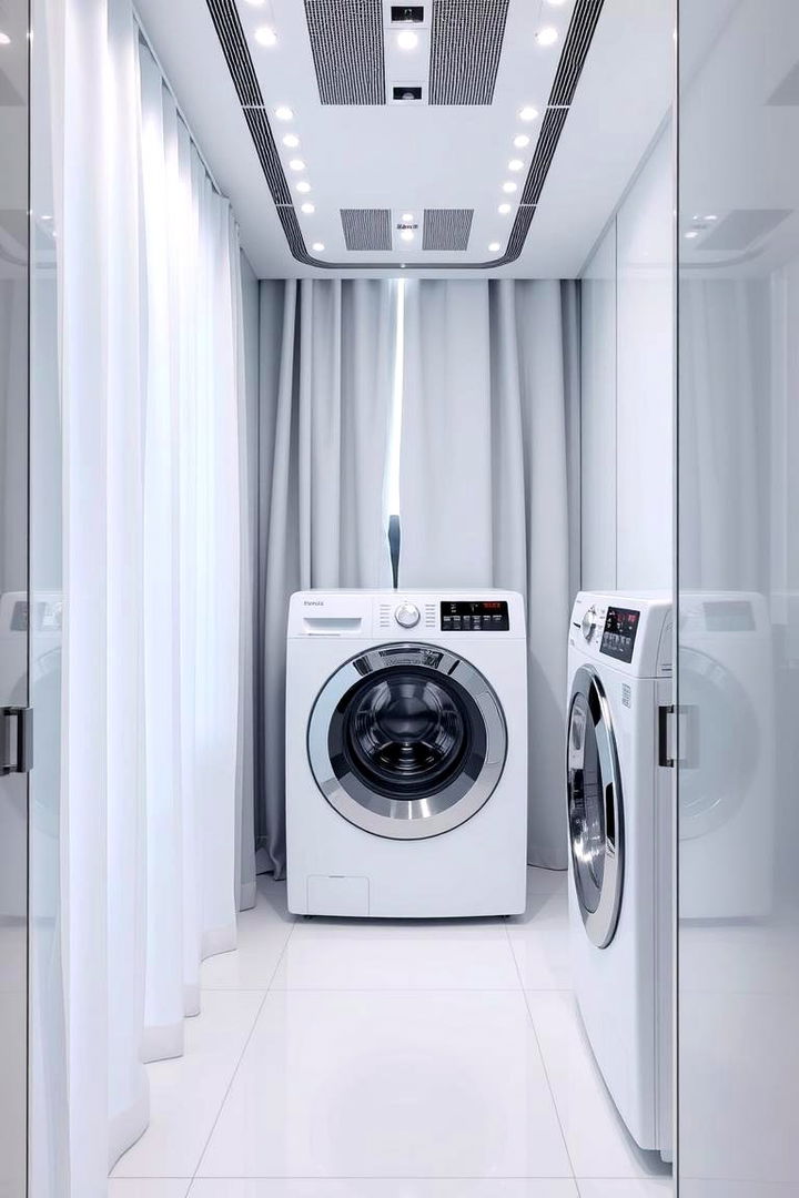 Smart Home Integration - 22 Laundry Room Curtain Ideas