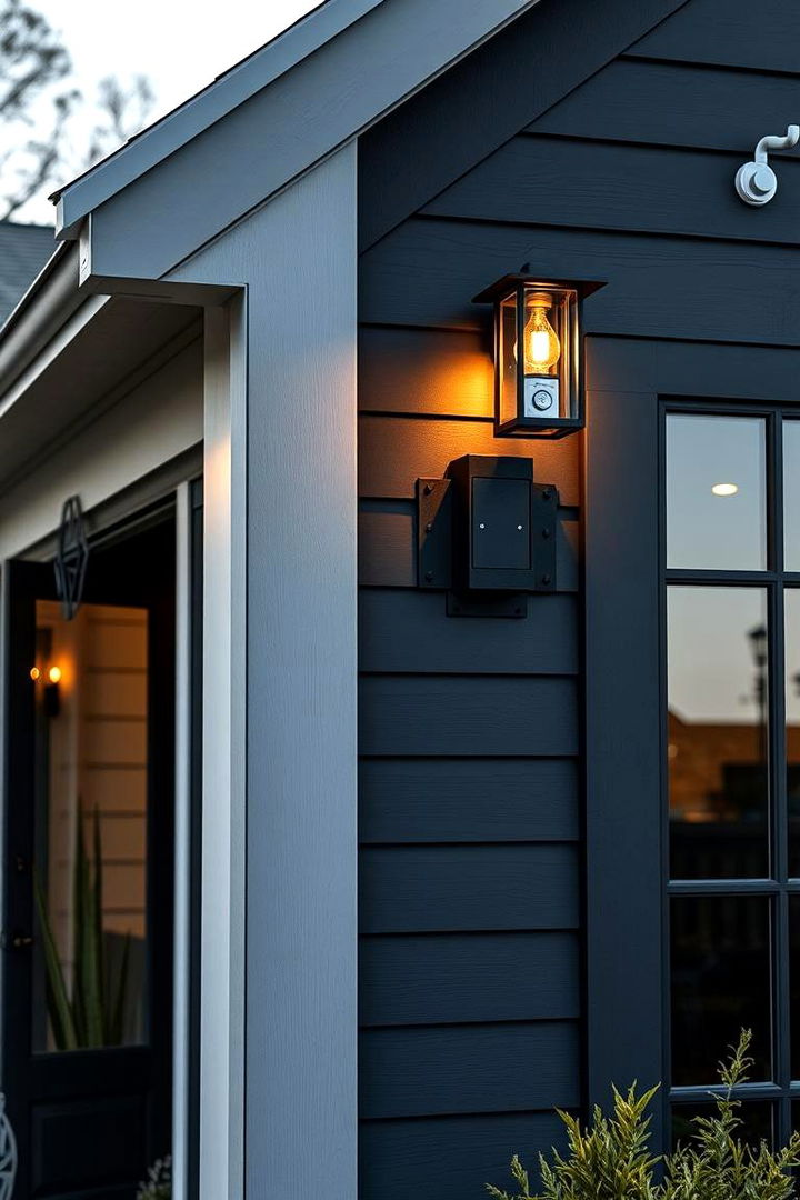 Smart Home Integration - 22 Black Modern Farmhouse Exterior Design Ideas