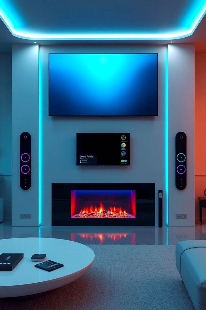 Smart Home Integration Benefits - 22 Electric Fireplace Ideas With Tv Above