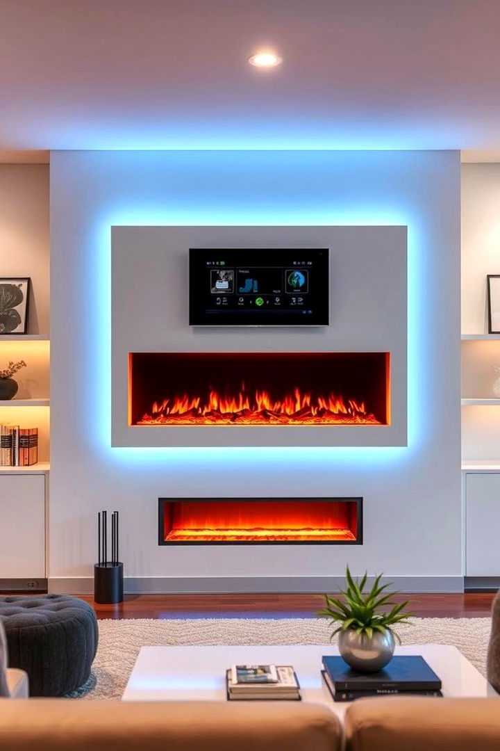 Smart Home Integration Features - 22 Fireplace Built-in Ideas