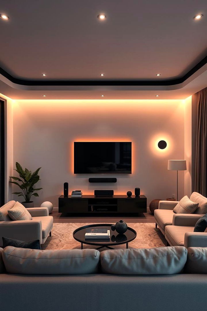 Smart Home Tech Integration - 22 Small Living Room Ideas With Tv