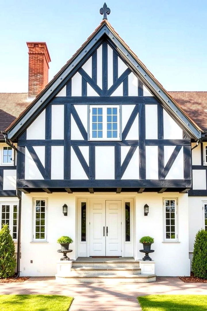 Smart Home Technology in Period Designs - 22 Modern Tudor Exterior Inspiration