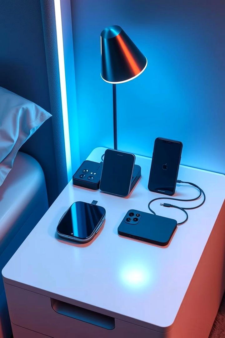 Smart Integrated Accessories - 22 Nightstand Decor Ideas