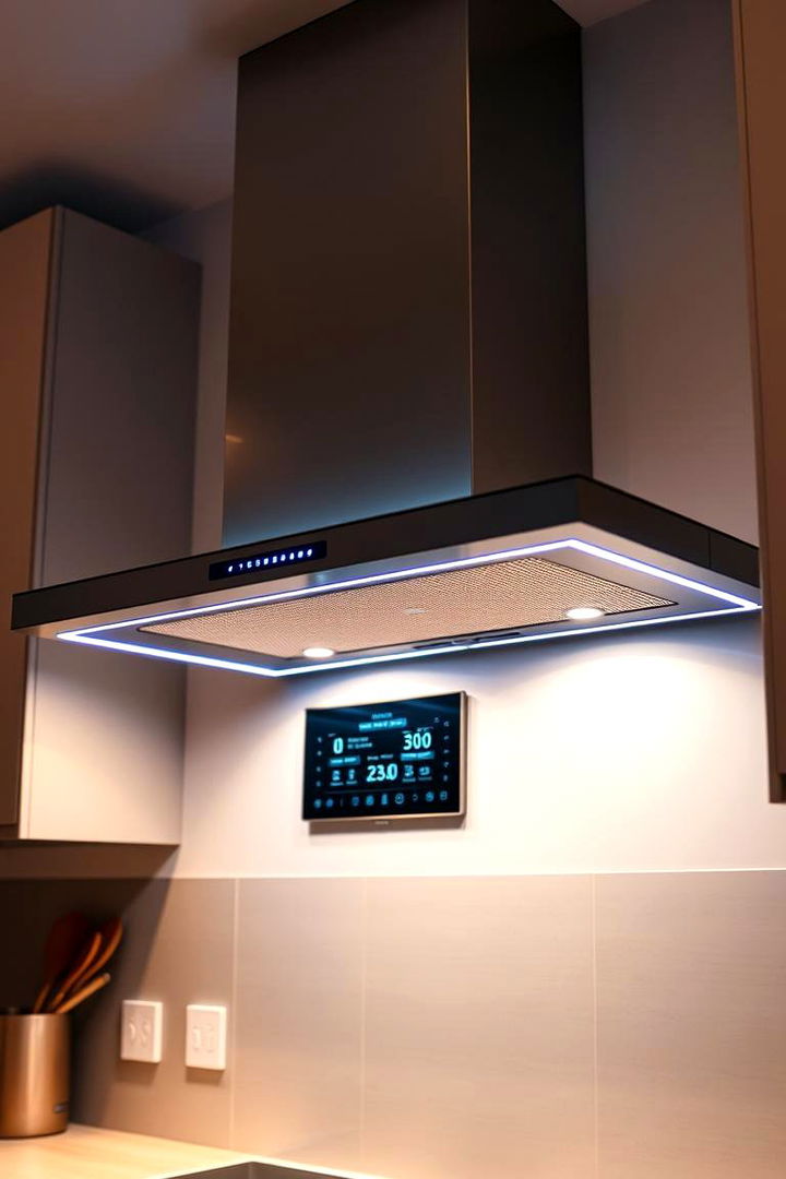 Smart LED Backlit Range Hood - 22 Range Hood Ideas