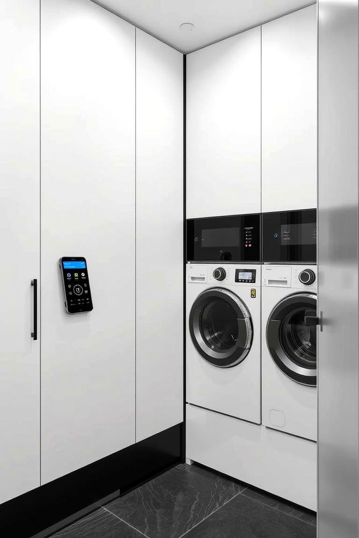 Smart Laundry Room Integration - 22 Black and White Laundry Room Ideas