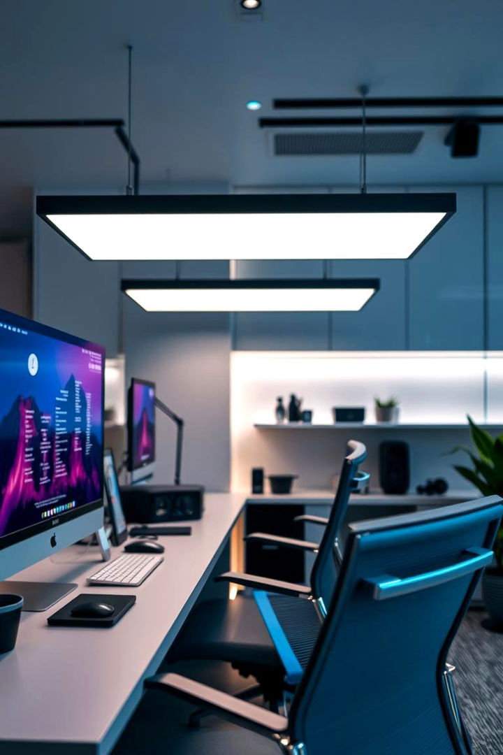 Smart Lighting Arrangements - 22 Home Office Ideas for Him