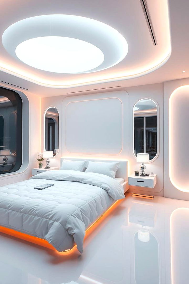 Smart Lighting Automation - 22 Small White Bedroom Ideas
