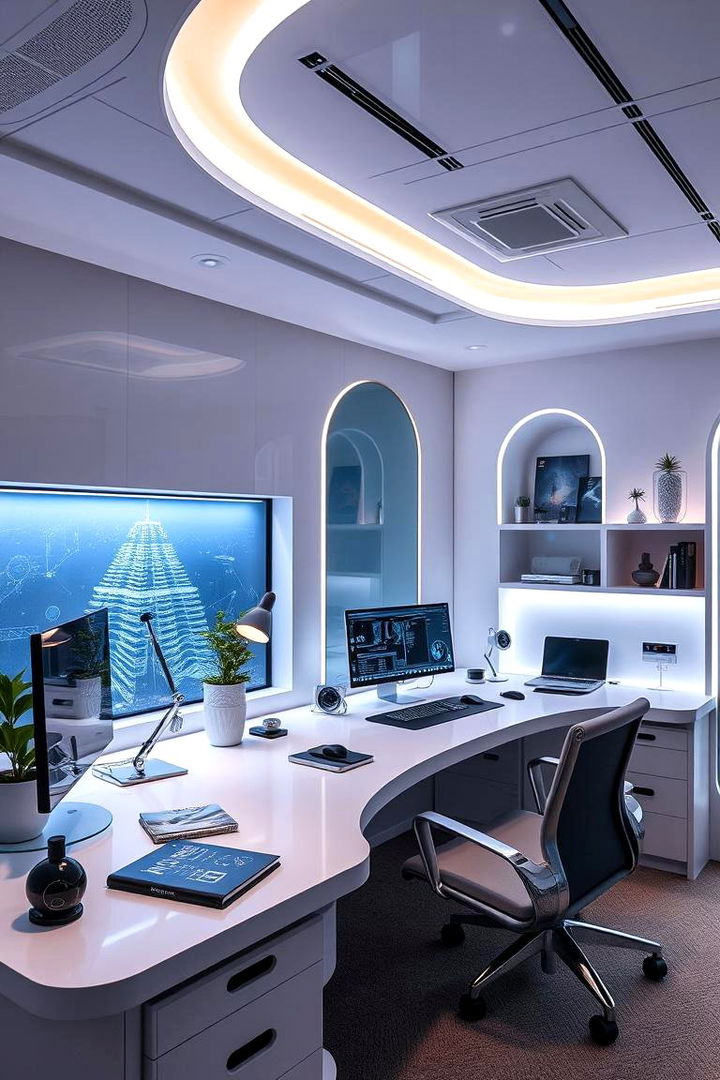 Smart Lighting Integration - 22 Home Office Lighting Ideas