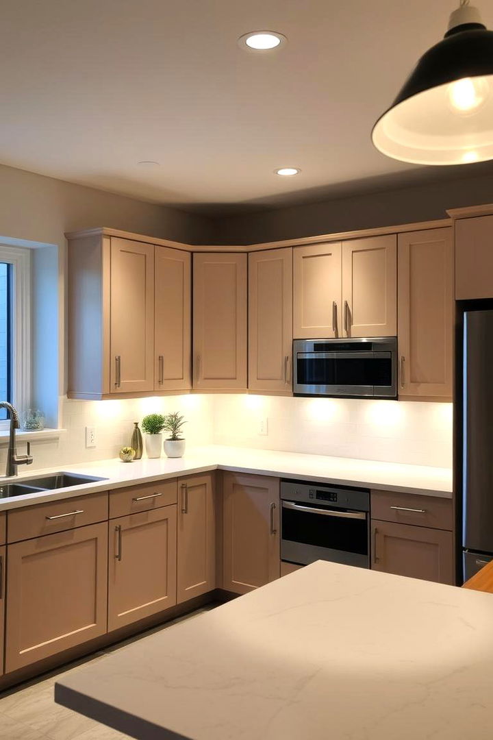 Smart Lighting Integration - 22 Kitchens With Beige Kitchen Cabinets
