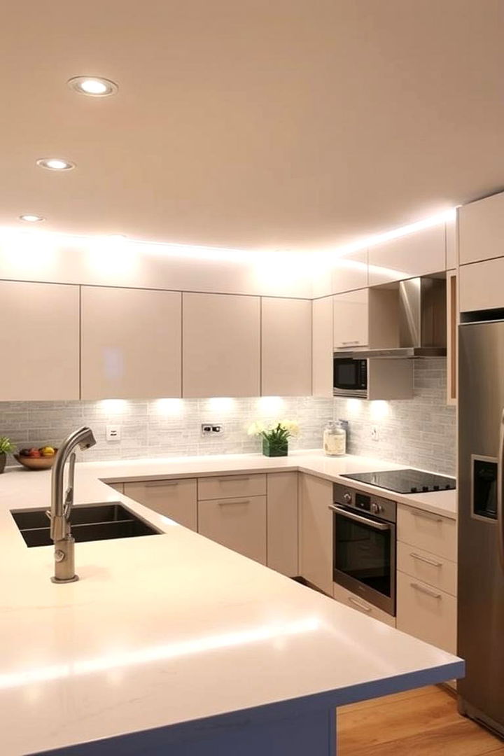 Smart Lighting Solutions - 22 l shaped kitchen ideas