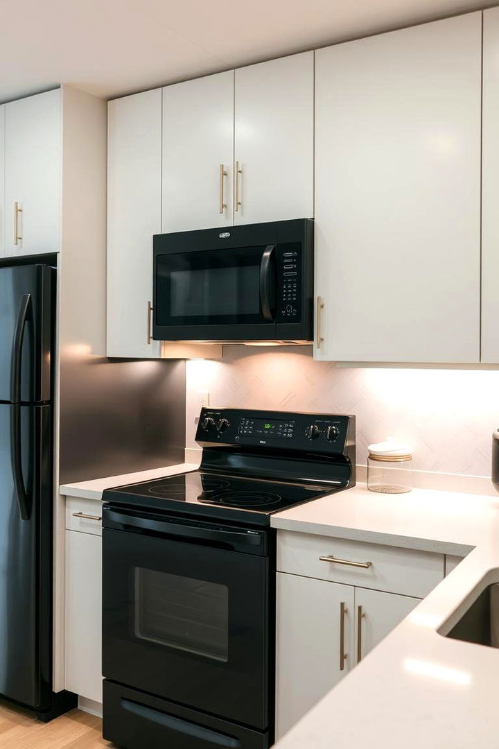 Smart Lighting Solutions - 22 Small Kitchen with Black Appliances Ideas