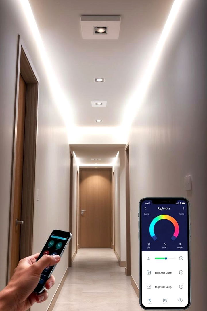 Smart Lighting Technology for Convenience - 22 Narrow Hallway Lighting Ideas