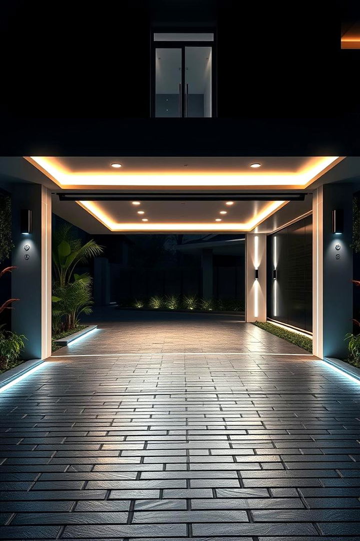 Smart Lighting and Security Integration - 22 driveway entrance ideas