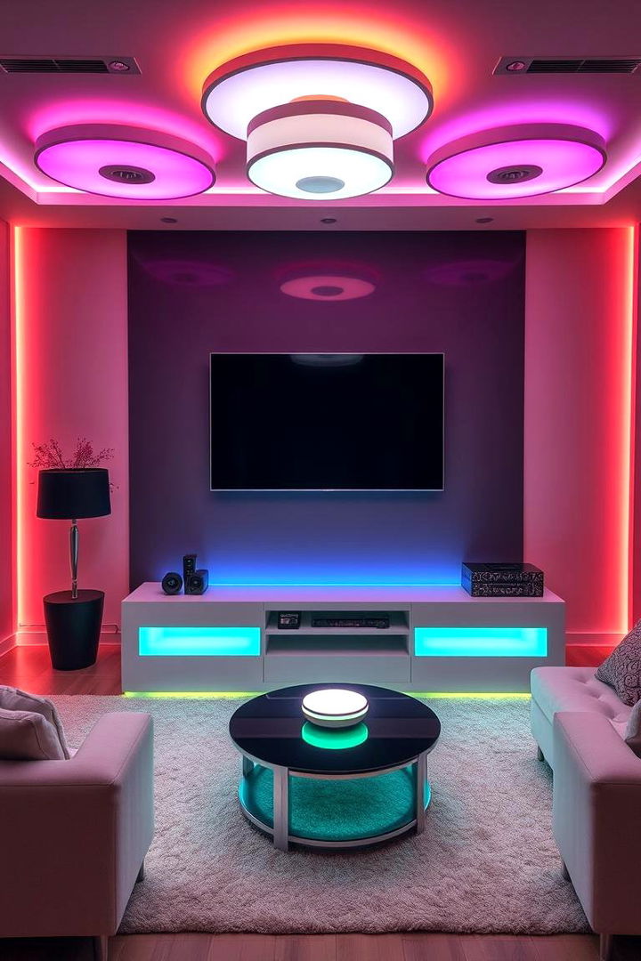 Smart Lighting for Custom Ambiance - 22 Living Room Lighting Ideas