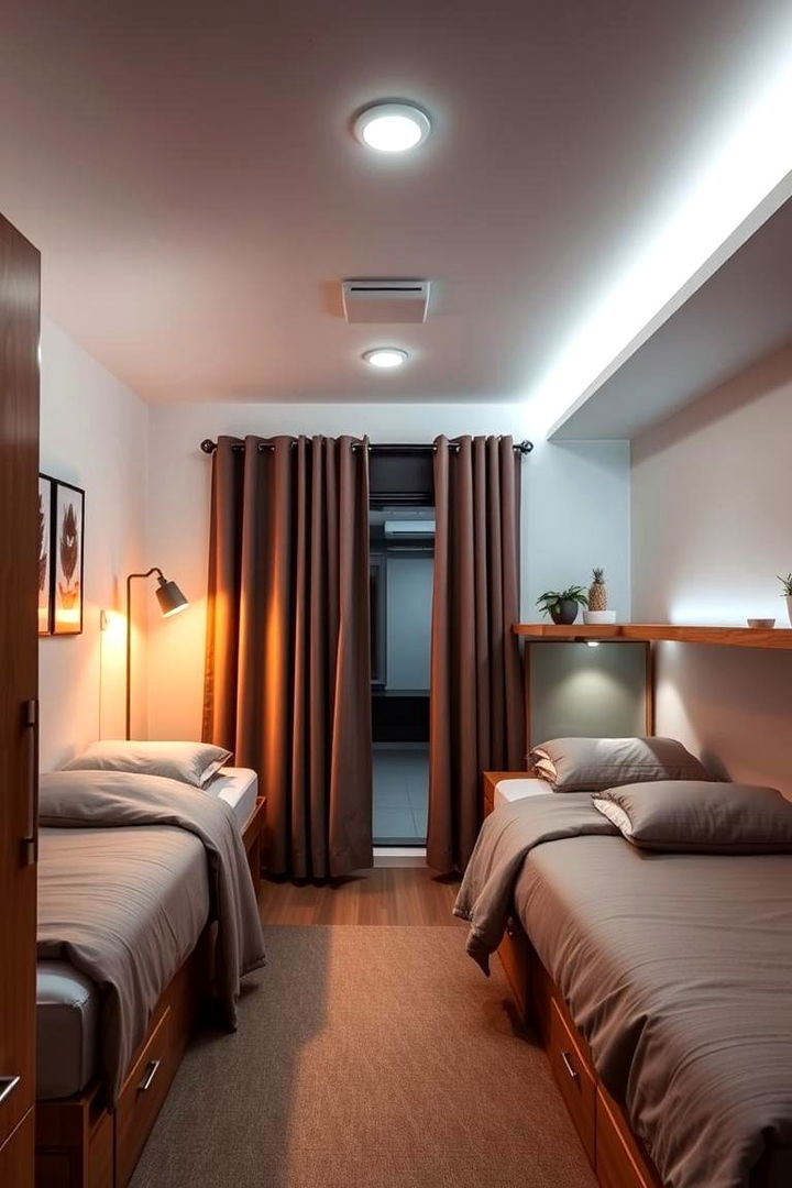 Smart Lighting for Energy Efficiency - 22 Minimalist Dorm Room Ideas