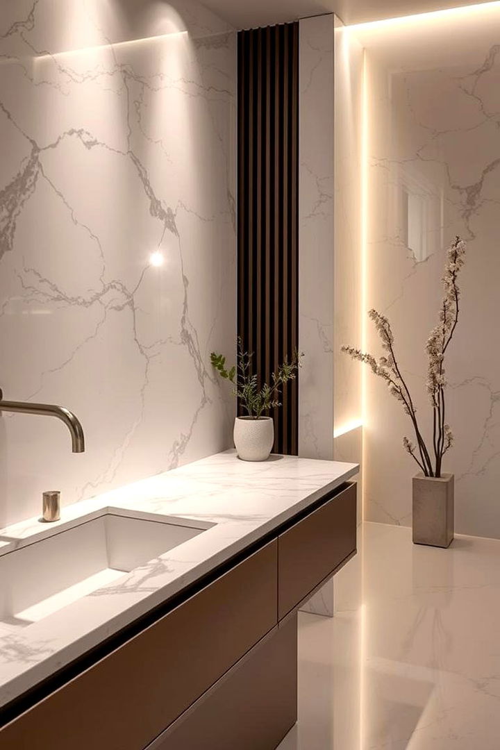 Smart Lighting for Marble Bathrooms - 22 Marble Bathroom Ideas
