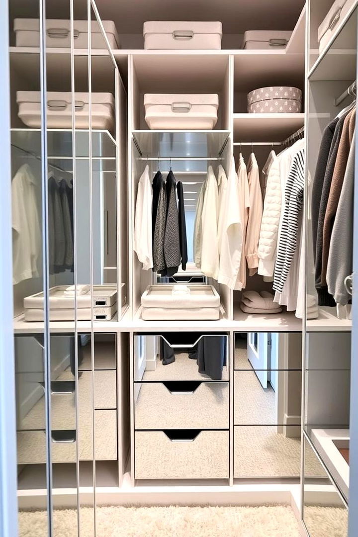 Smart Mirrored Organizers - 22 Nursery Closet Ideas
