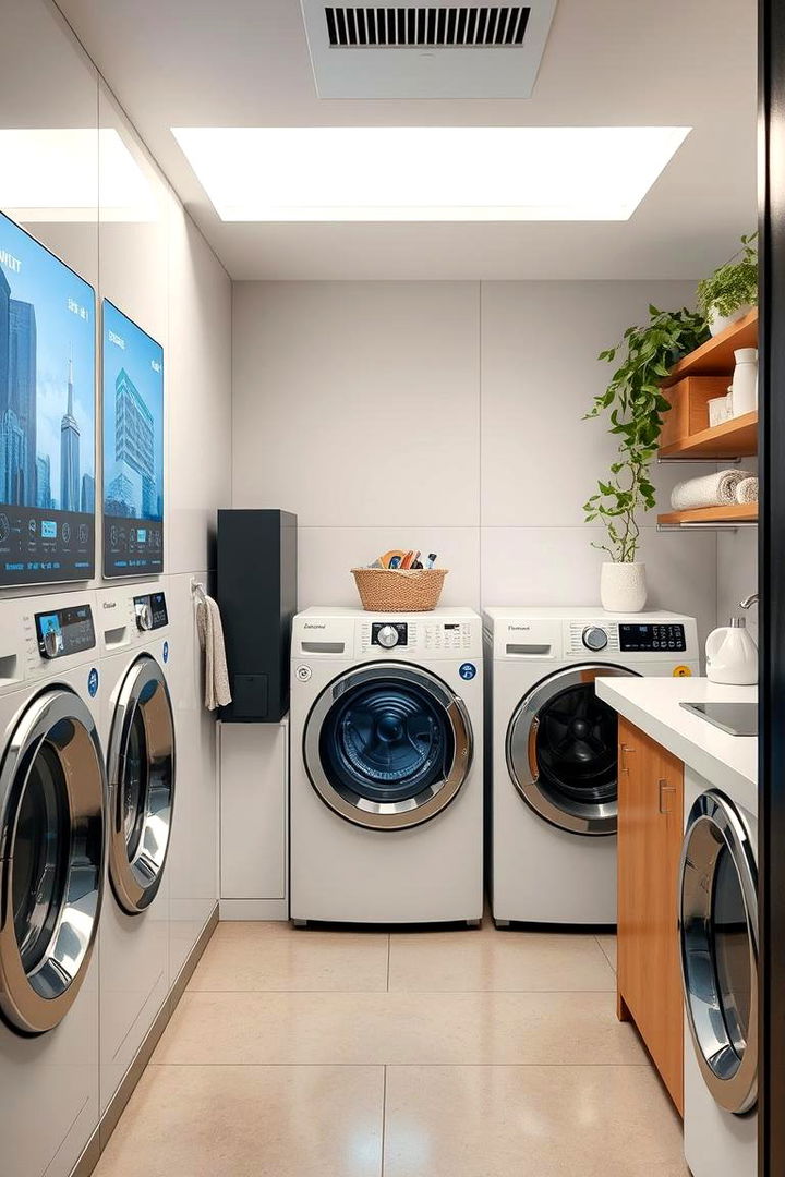 Smart Monitoring for Energy and Water Efficiency - 22 Green Laundry Room Ideas