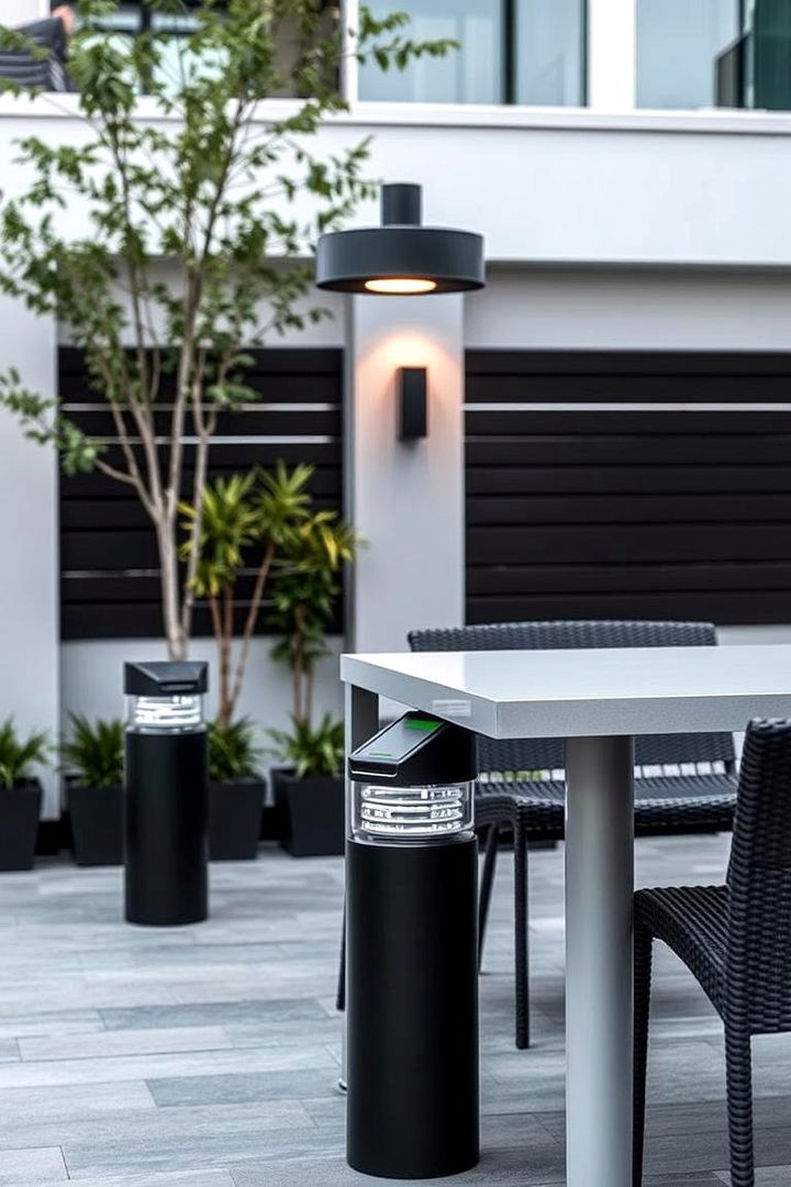 Smart Outdoor Technology - 22 Black and White Patio Ideas