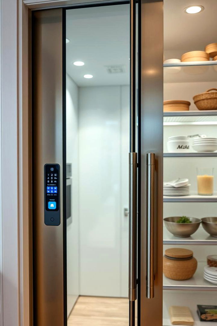 Smart Pantry Door with Automation - 22 Pantry Door Ideas