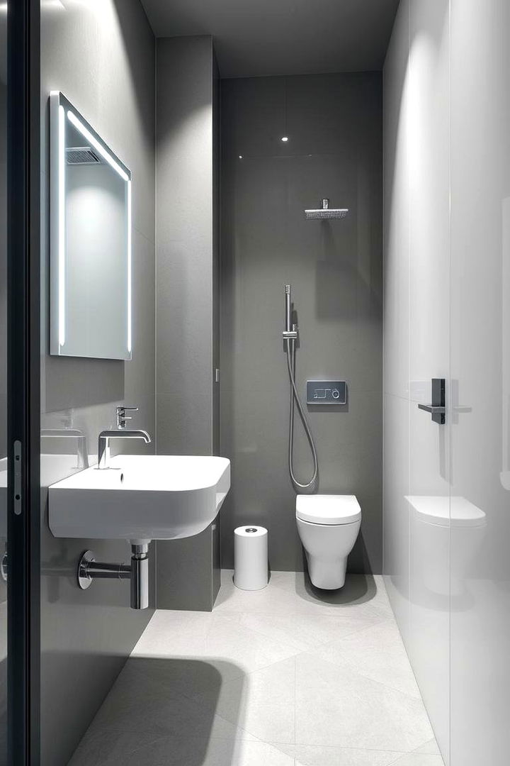 Smart Plumbing Integration - 22 Grey and White Bathroom Ideas
