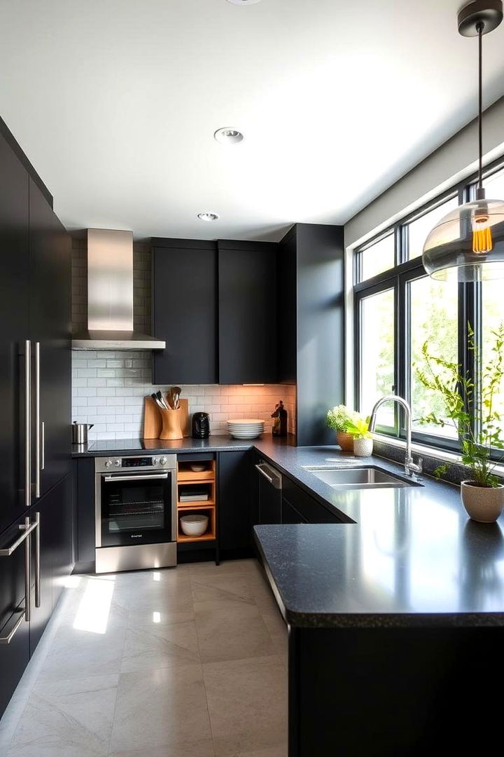 Smart Space Management - 22 Black Kitchen Cabinet Ideas