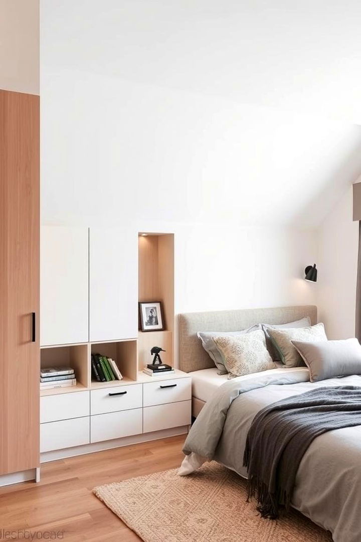 Smart Storage Integration - 22 Low Sloped Ceiling Bedroom Ideas