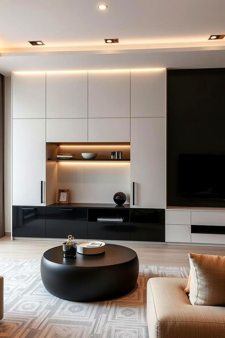 Smart Storage Solutions - 22 Black and Beige Living Room Ideas