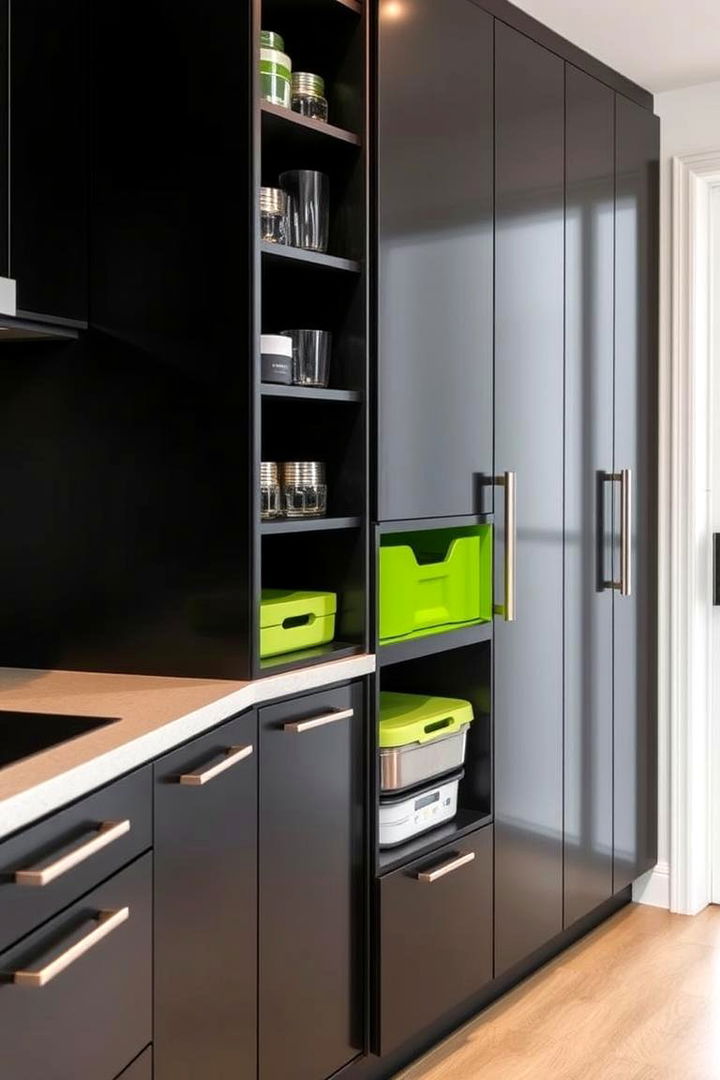 Smart Storage and Functional Design - 22 Black and Green Kitchen Ideas