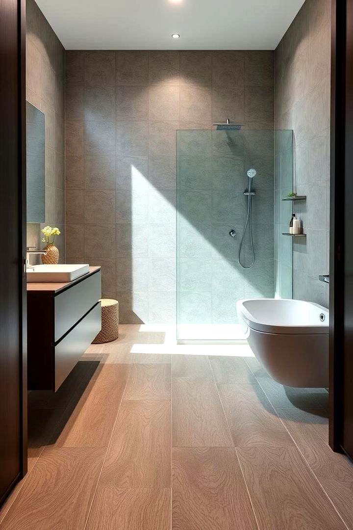 Smart Styling with Waterproof Laminate - 22 Small Bathroom Flooring Ideas