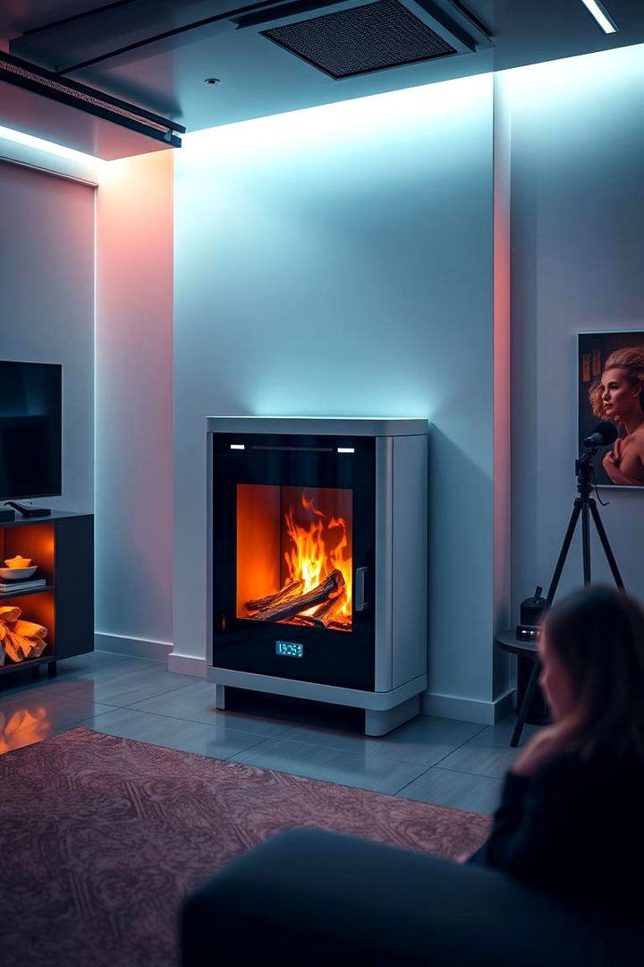 Smart Tech Enabled Log Burner - 22 Log Burner Ideas
