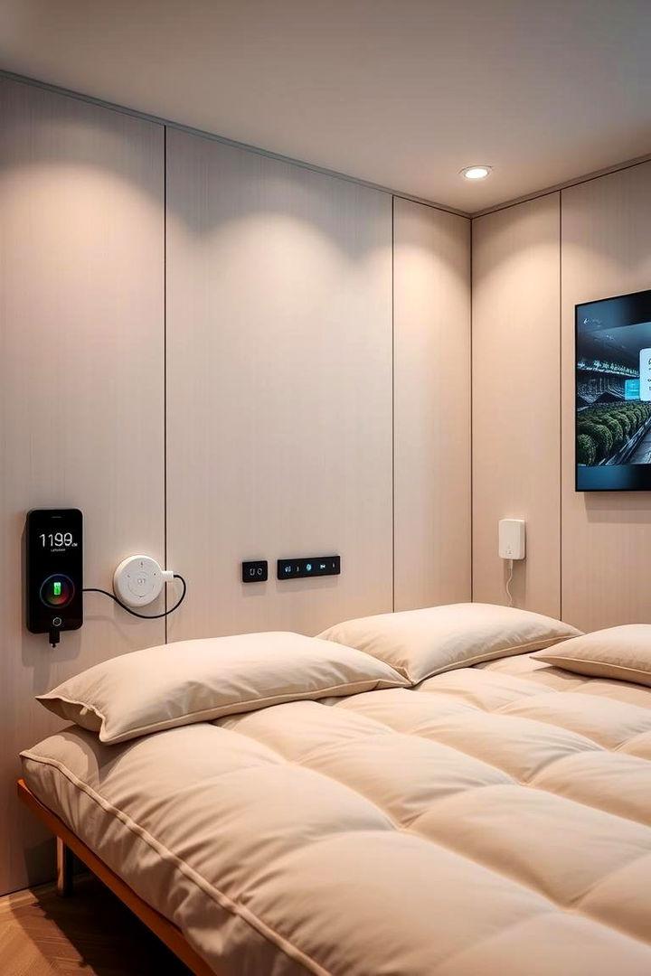 Smart Tech Integrated Futon Rooms - 22 Futon Bedroom Ideas