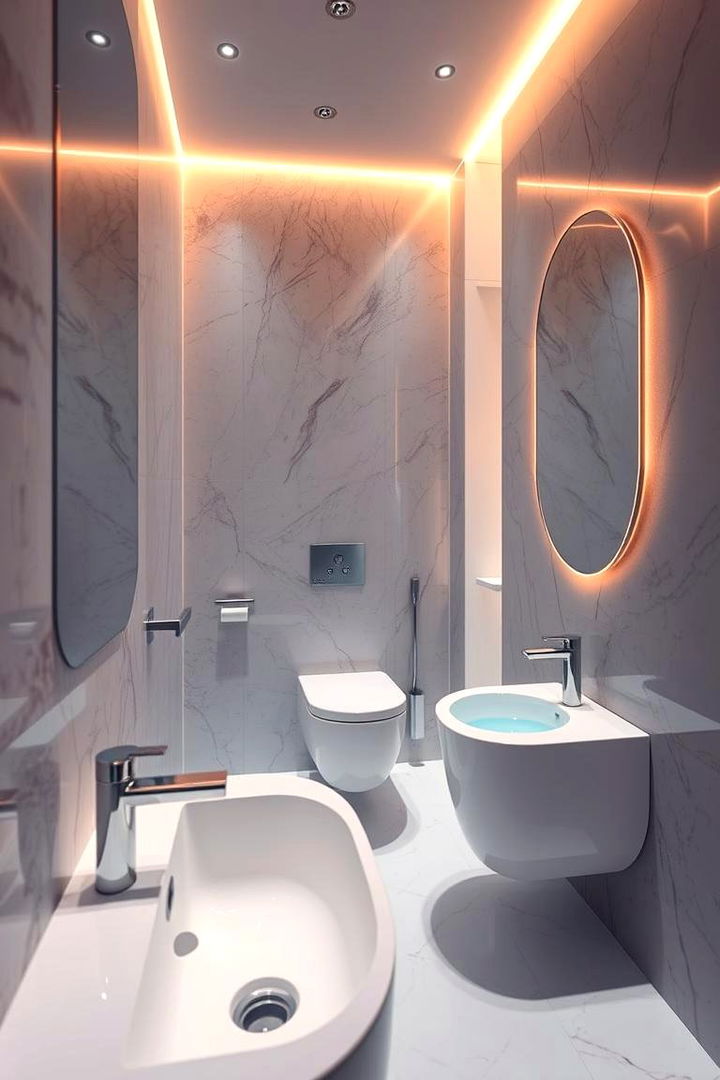 Smart Tech Integration - 22 Downstairs Toilet Ideas