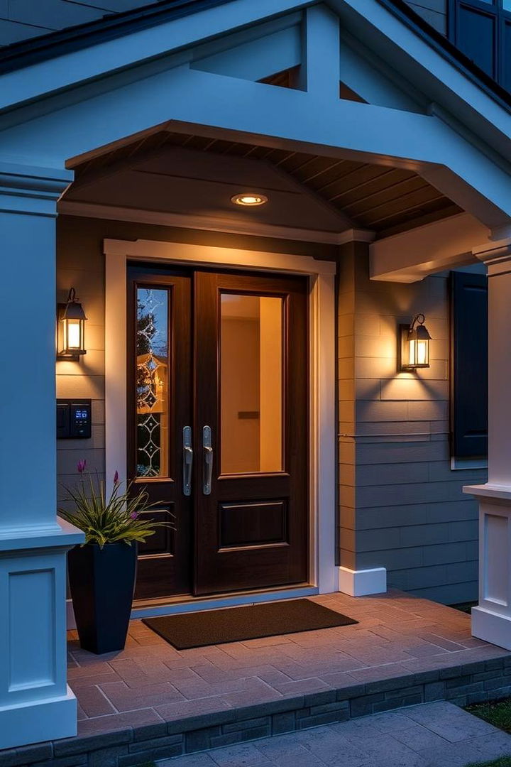 Smart Tech Integration - 22 Modern Front Porch Ideas