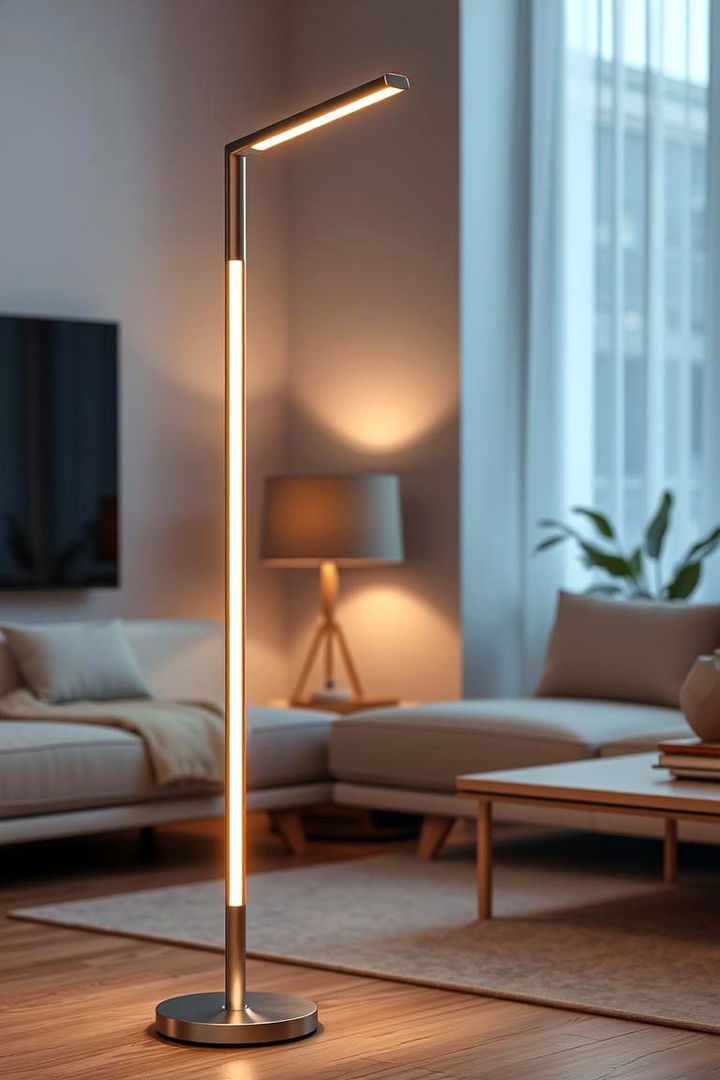 Smart Technology Integration - 22 Living Room Floor Lamp Ideas and Inspiration