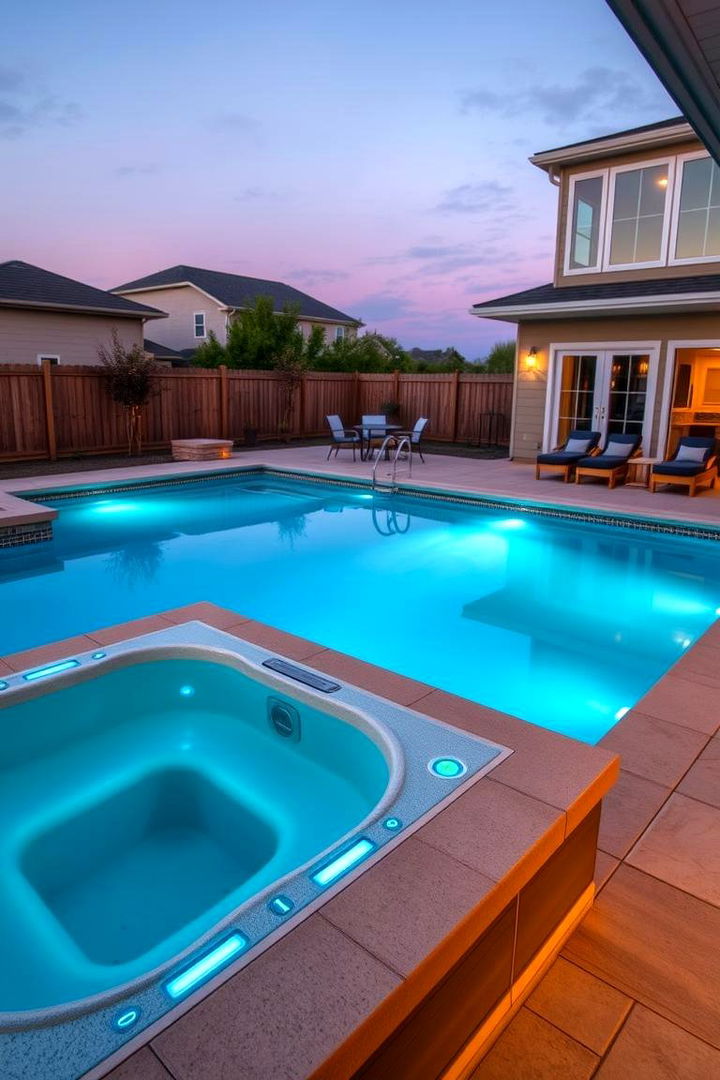 Smart Technology Integration - 22 Rectangle Pool With Hot Tub