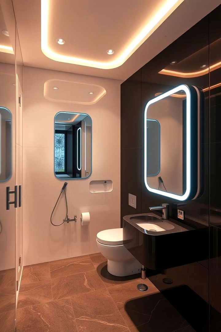 Smart Technology Integration for Modern Convenience - 22 Elegant Bathroom Decor Ideas