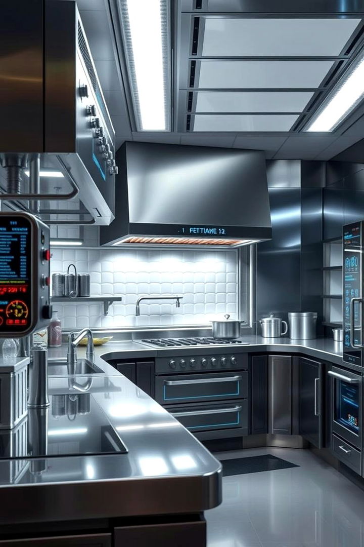 Smart Technology Integration for Modern Efficiency - 22 Industrial Kitchen Ideas