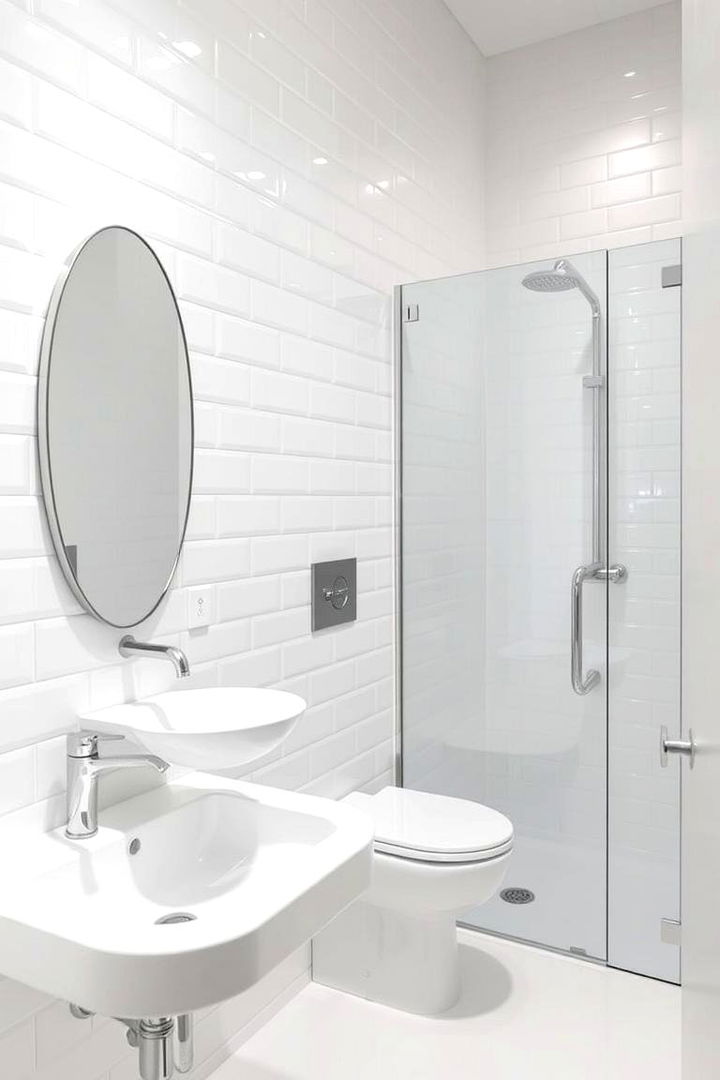 Smudge Free Ceramic Choices - 22 Small White Bathroom Ideas