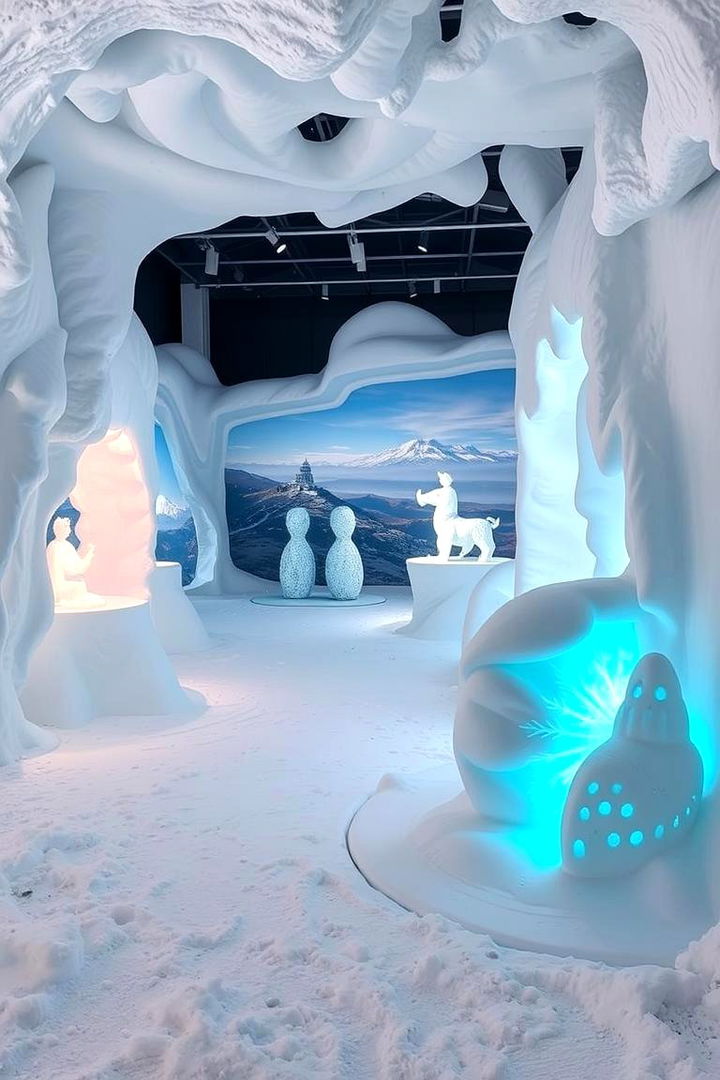 Snowy Art Installations - 22 frozen room decor ideas