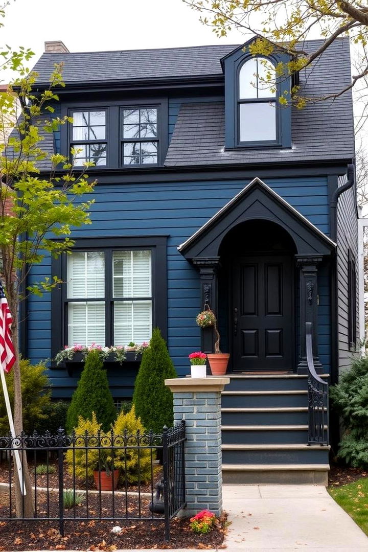 Social and Community Impact - 22 Dark Blue House With Black Trim