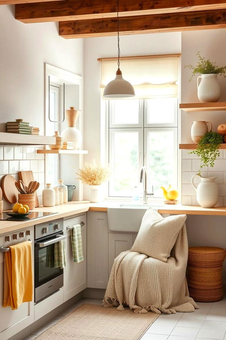 Soft Accessory Highlights - 22 Pale Yellow Kitchen Ideas