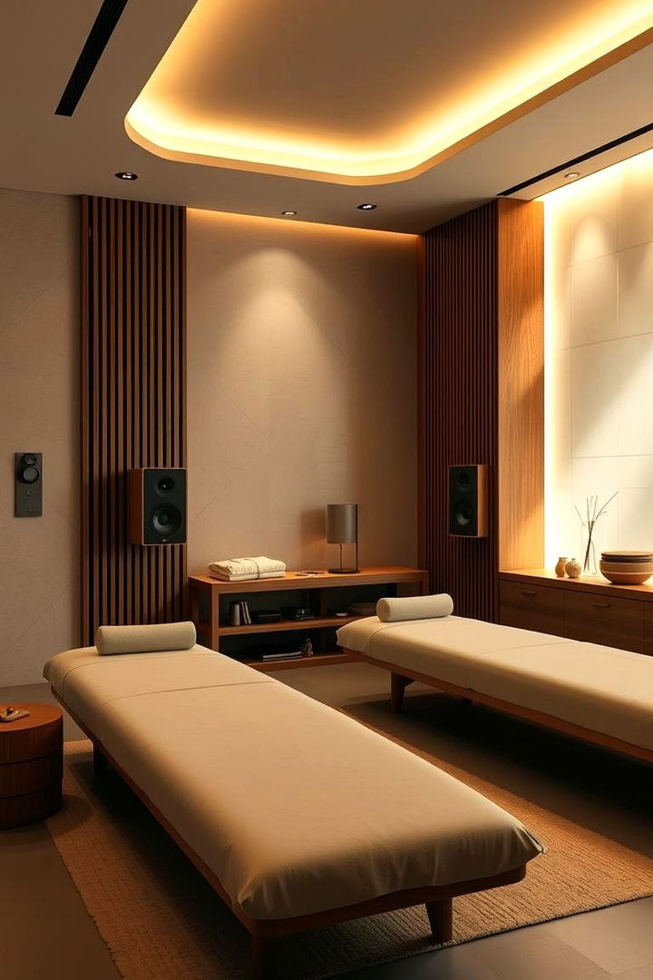 Soft Acoustic Features and Music Zones - 22 Spa Decor Ideas